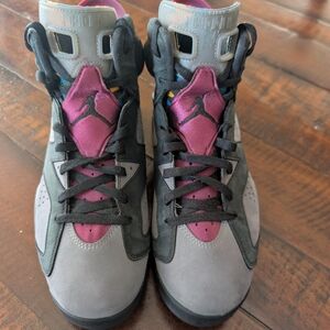 Bordeaux Jordan Sneakers - Gray and Pink